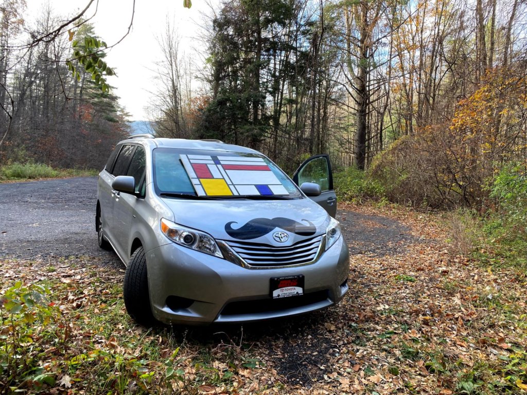 Van with Mondrian